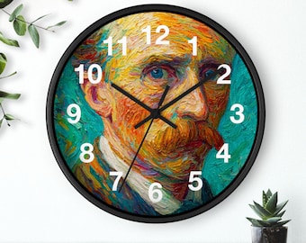 Painter Self Reflection Wall Clock | Art Decor, Gift, Living Room Art Piece, Kitchen Wall Clock, Household Must Have, Christmas Gift Idea