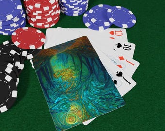 Flüstern des Waldes Poker Spielkarten | Artistic Back, Standard, Game Night Essentials, Kartenspiele, lustiges Partyzubehör, Pokernacht Spaß