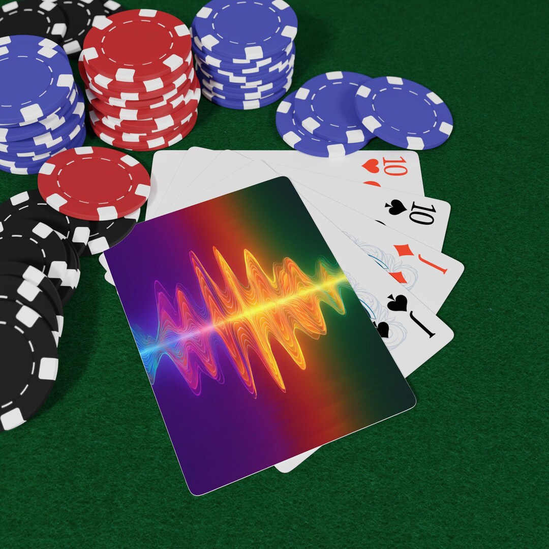 Funny Ripple Neon Ripple Vibes Playing Cards | Fun Ace of Spades Deck, Game Night ...