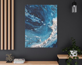 Sea Storm Splash Canvas Print, Ocean Art, Home Decor, Wall Art, Nautical Decor, Coastal Living, Gift for Beach Lovers, Living Room Essential