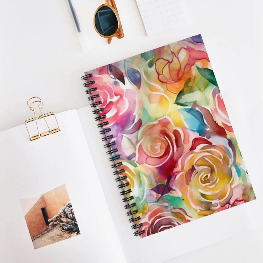Abstract Petal Strokes Spiral Notebook | Ruled Lined Journal, Artistic ...