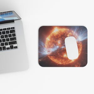 Magnetar Flare Distortion Mauspad, Kunst Schreibtischmatte, Schreibtischzubehör, Weihnachtsgeschenkidee, Schreibtischdekoration, Bürobedarf
