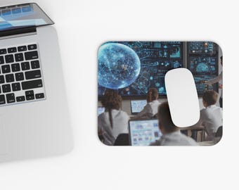 Interactive Smartboard Scene Mouse Pad | Tech Classroom, Digital Data, Office Desk Accessories, Christmas Gift, Desk Decor, Office Essential