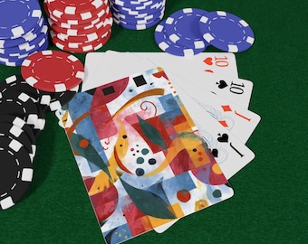 Shape Dance Poker Playing Cards | Standard Deck, Decorative Back, Gift for Poker Lovers, Game Night Essentials, Christmas Gift Idea