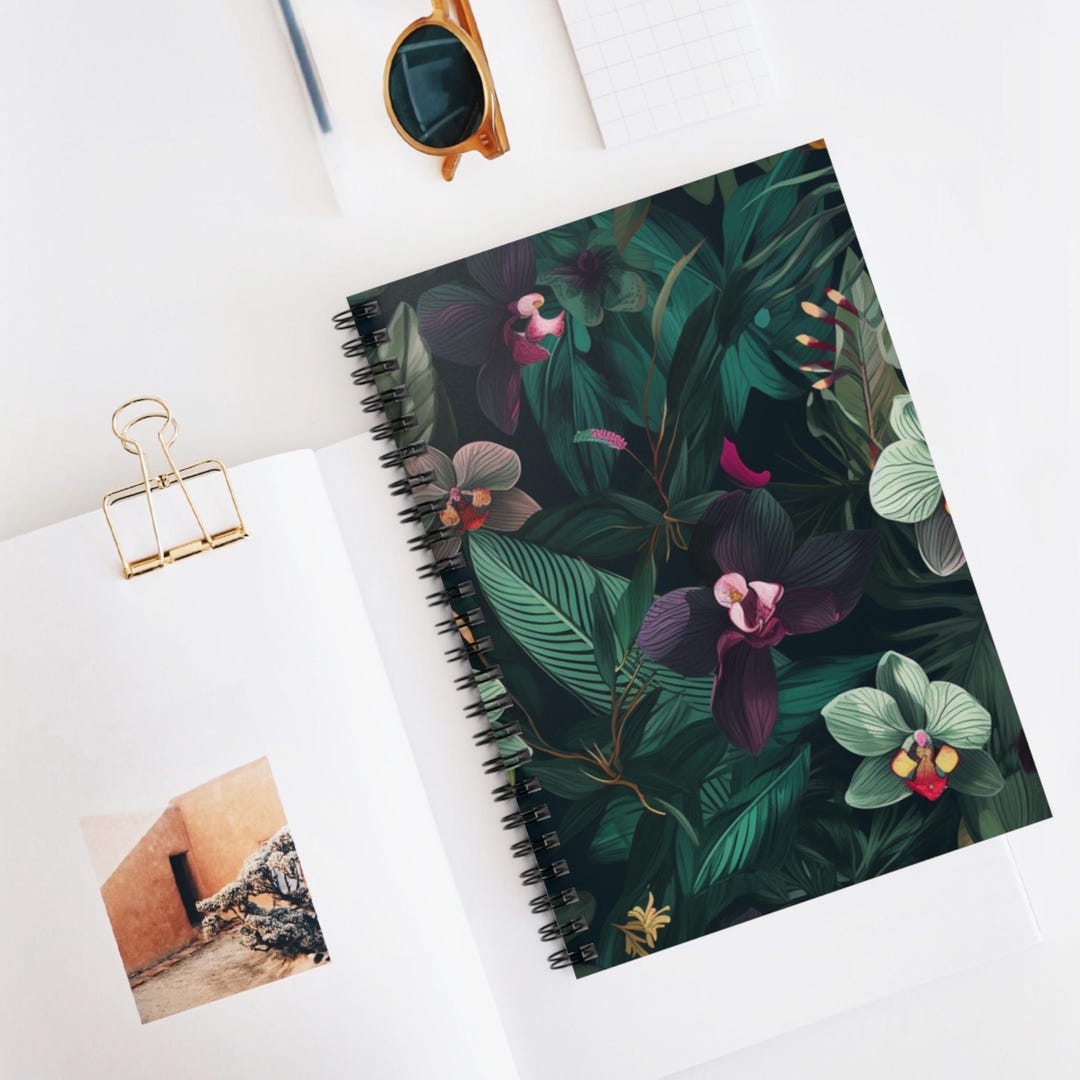 Rainforest Depth Bloom Notebook | Spiral Notebook, Artistic Sketchbook ...