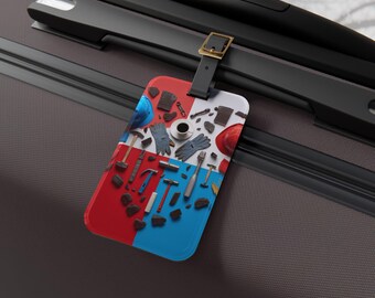 Heart of Tools Luggage Tag for Travel Enthusiasts, Perfect for Vacations, Unique Gift for Adventurers, Holiday Travel Essential, Gift Idea