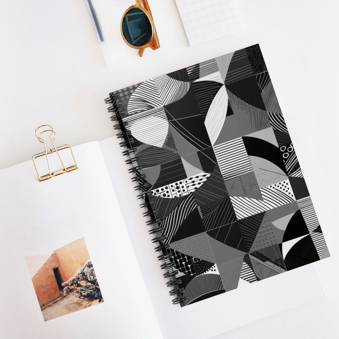 Fade Note Monochrome Form Fade Spiral Notebook | Ruled Artistic Sketchbook, Gift ...