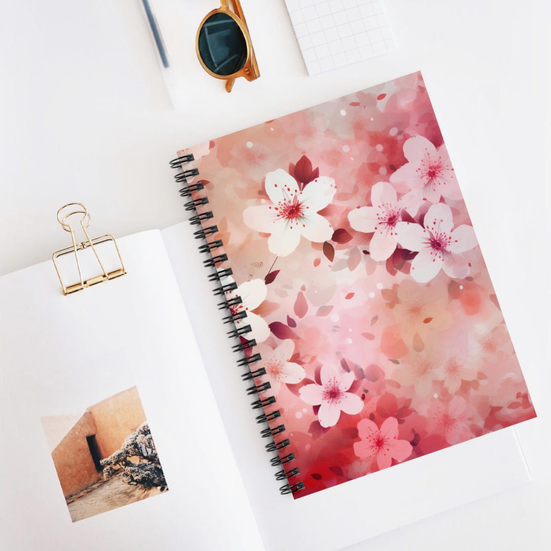 Gradient Bloom Shapes Spiral Notebook | Ruled Journal, Artistic ...