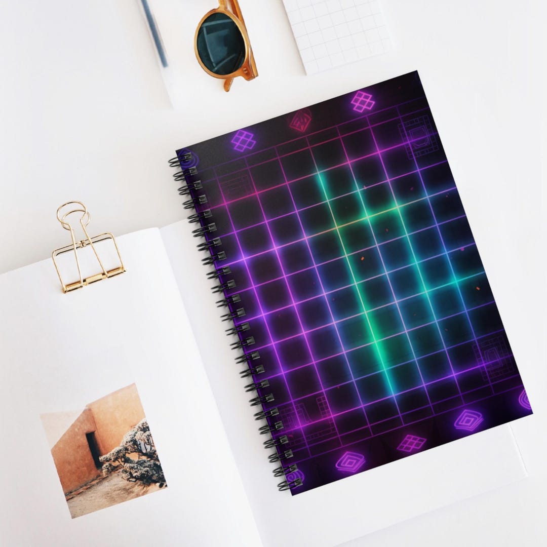 Rune Grid Magic Spiral Notebook | Ruled Line Journal, Artistic ...