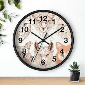 Tierkopf Konturen Wanduhr, Wohnzimmer Kunst Stück, Küchen Wanduhr, Haushalt Must Have, Weihnachtsgeschenk Idee, Einzigartige Zeitmesser