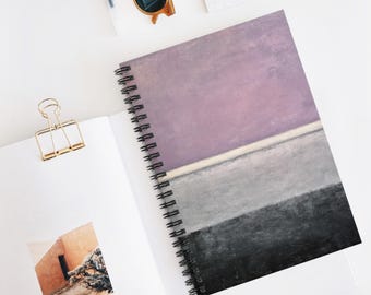 Lilac Calm Spiral Notebook - Ruled Line, Artistic Journal, Sketchbook, Gift for Students, Minimalist Notepad, Creative Writing