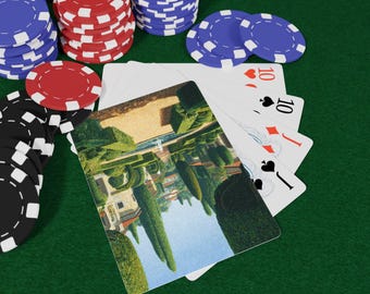 Baralho de cartas decorativo para jardim, ideal para amantes de pôquer, perfeito para noites de jogos e como uma ótima ideia de presente de Natal.