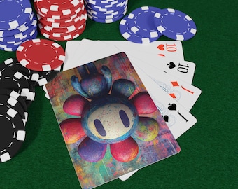 Oversized Flowerhead Poker Playing Cards | Art Deck, Gift for Poker Lovers, Game Night Essentials, Collectible Playing Cards