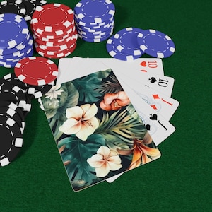 Naipes Rainforest Bloom Tangle, Naipes estándar, Imprescindible para una noche de juegos, Regalo de Navidad, Baraja de cartas para una noche de póker, Baraja única