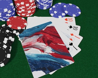 Abstraktes Poker Spielkarten Set - Einzigartiges Game Night Accessoire, Sammelkartenspiel, Geschenk für Pokerliebhaber, Wohnkultur