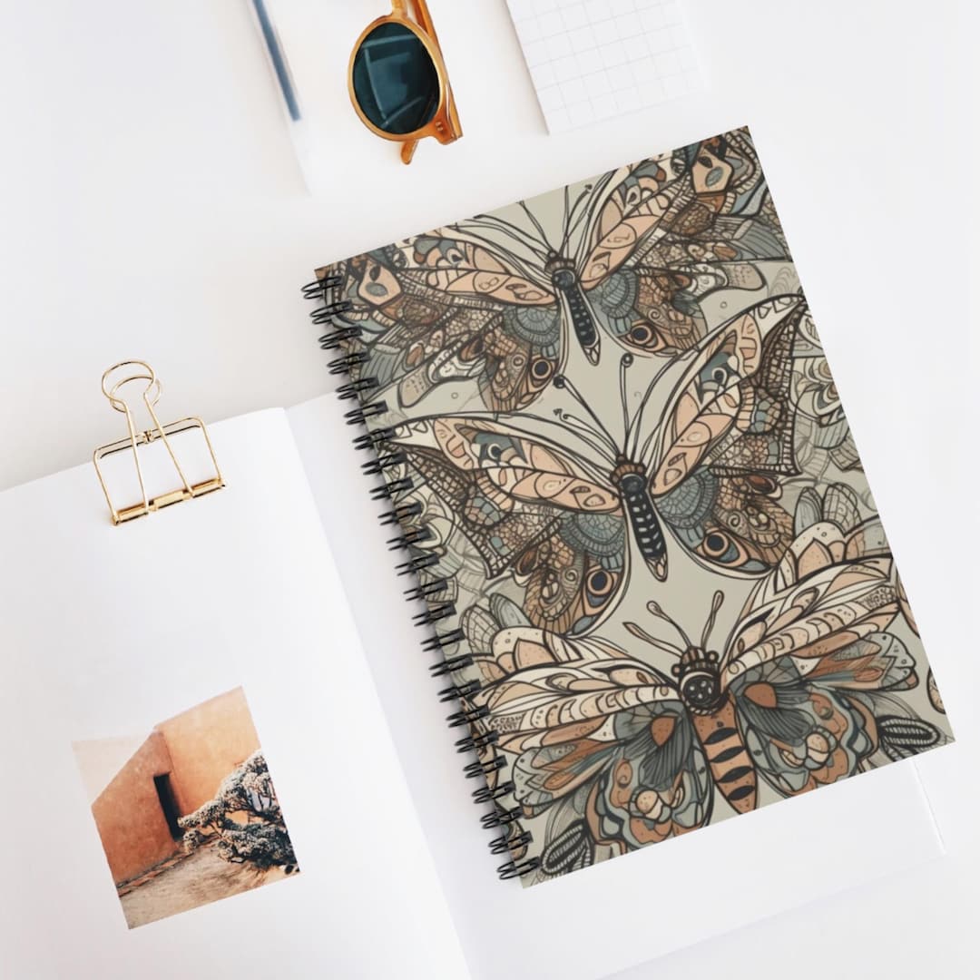 Boho Spirit Flight Spiral Notebook | Ruled Line Journal, Artistic ...