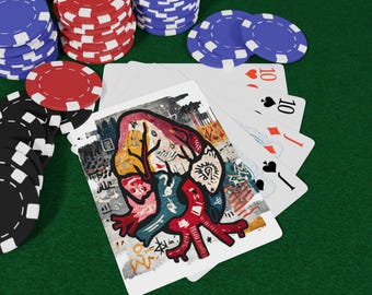 Heart of Noise Poker Playing Cards | Street Art Deck, Game Night Essentials, Card Games, Fun Party Supplies, Poker Night Fun