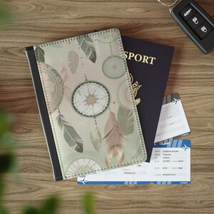 Flüsterfeder Traum Passhülle, Reise unverzichtbar, Flughafen Zubehör, süße Passhülle, einzigartiges Reisen Must Have, Weihnachtsgeschenkidee