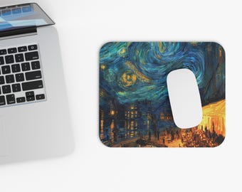 Jazz in Brushstrokes Mouse Pad | Stylish Desk Mat, Office Desk Accessories, Christmas Gift Idea, Desk Decor, Office Essential