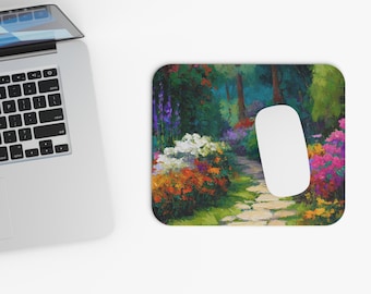 Gloed tuinpad | Bureauonderlegger met bloemen, bureau-accessoires, kerstcadeau-idee, bureaudecoratie, kantoorbenodigdheden