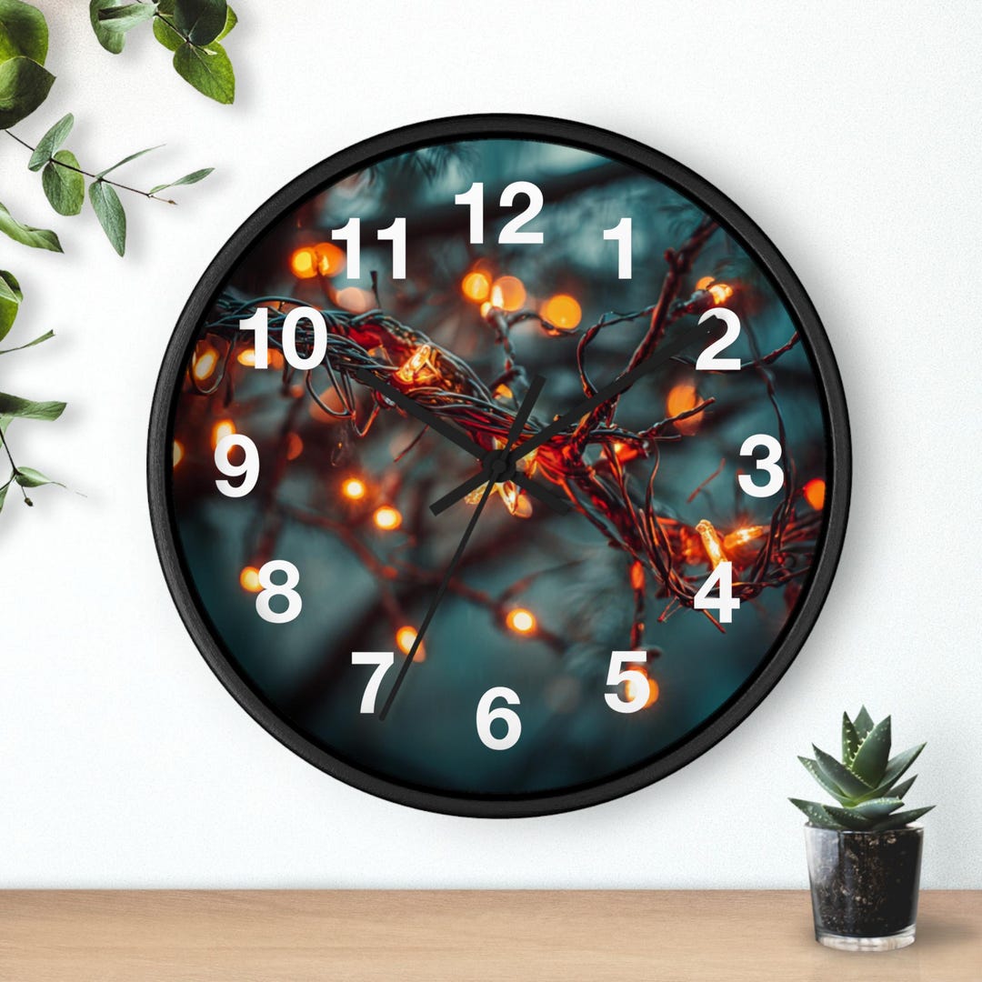 Tangled Lights Glow Wall Clock, Decorative Clock for Home, Modern Clock ...