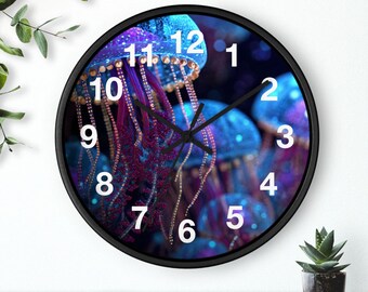 Tentacle Bloom Dance Wall Clock | Ocean Marine Decor, Kitchen Wall Clock, Household Must Have, Christmas Gift Idea, Unique Timepiece