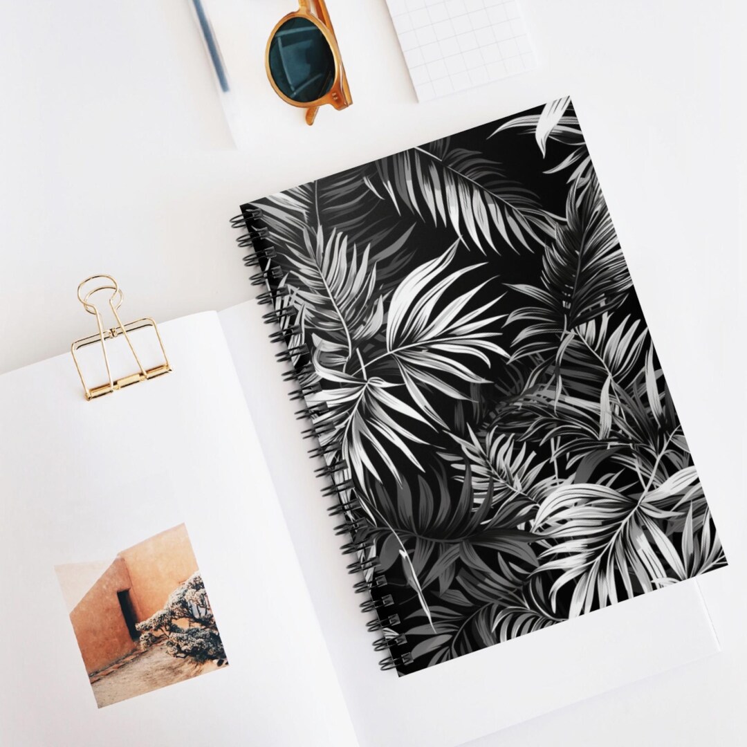 Monochrome Jungle Mood Spiral Notebook | Ruled Journal, Artistic ...