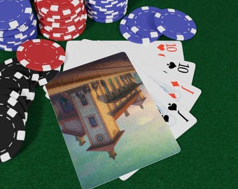 Morning Station Poker Playing Cards | Ace of Spades Ornate Design, Gift for Poker Lovers, Game Night Essentials, Christmas Gift Idea