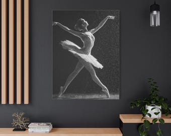 Ballerina Motion Canvas Art Print, Dancer Decor, Elegant Home Wall Art, Gift for Dance Lovers, Ballerina Wall Art, Living Room Essential