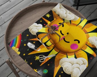 Happy Sun Rays Wrapping Paper, Gift Wrap, Birthday Decor, Unique Party Supplies, Eco-Friendly Gift Wrap, Holiday Packaging Essential