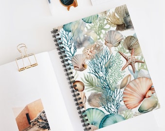 Ocean Breeze Palette Spiral Notebook | Ruled Journal, Artistic Sketchbook, Christmas Gift Idea, School Supplies, Creative Writing