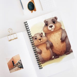 Fluffig Alpine Duo Spiral Notebook | Linjerad anteckningsbok, Konstnärlig skissbok, Julklappsidé, Skolmaterial, Kreativt skrivande