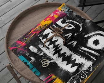 Mythe opnieuw bedraad inpakpapier, cadeaupapier, kleurrijk cadeaupapier, moderne kunst inpakpapier, uniek inpakpapier voor verjaardag, essentieel kerstcadeau