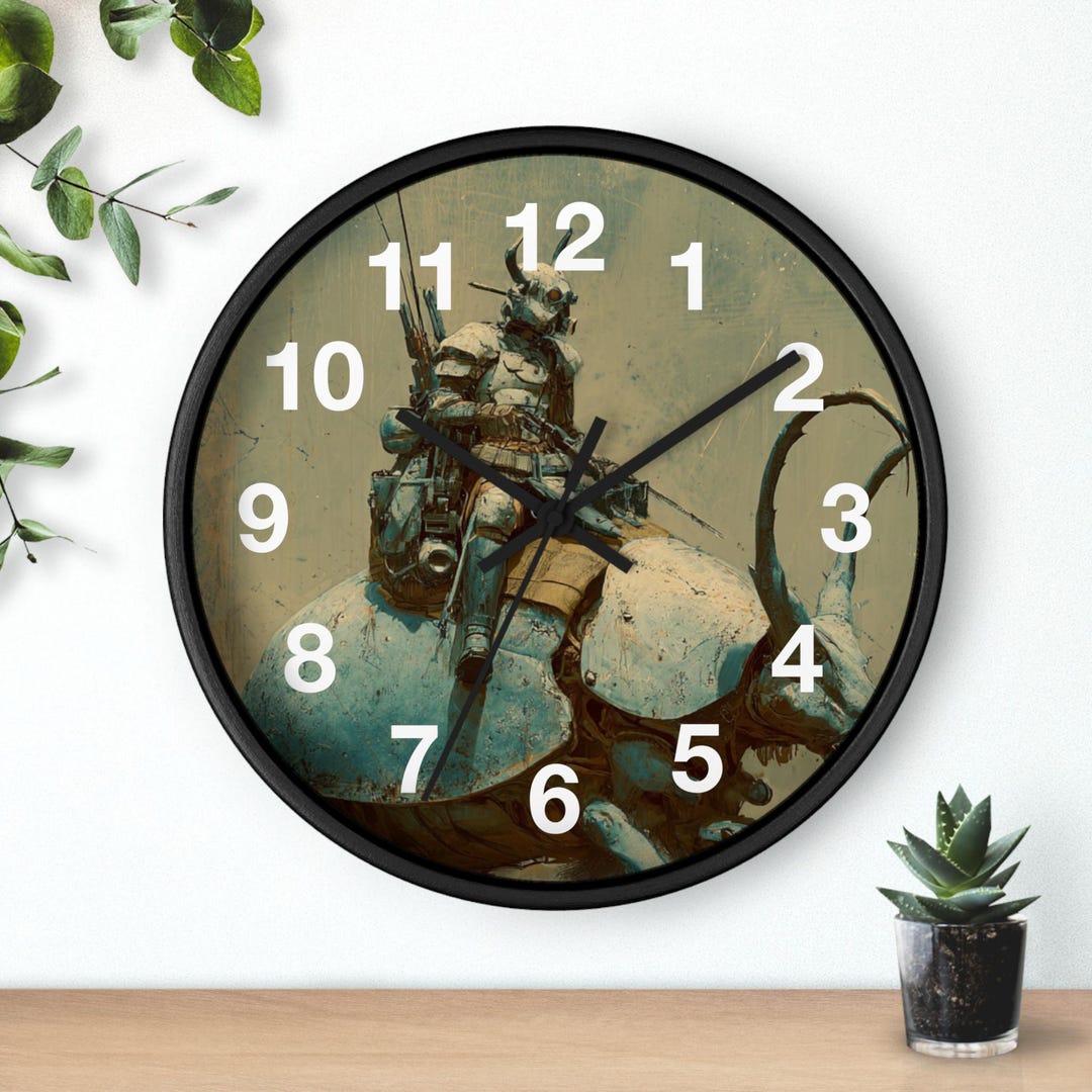 Stick Insect Clock Dystopian Insect Warlord Wall Clock | Fantasy, Steampunk Kitchen Wall ...