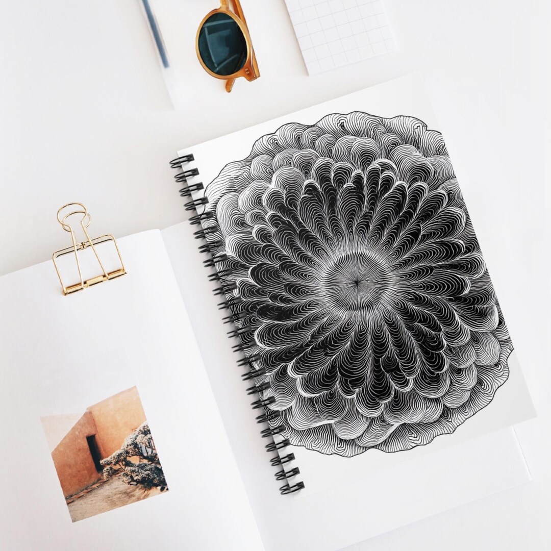 Sacred Ripple Bloom Spiral Notebook | Ruled Journal, Artistic ...