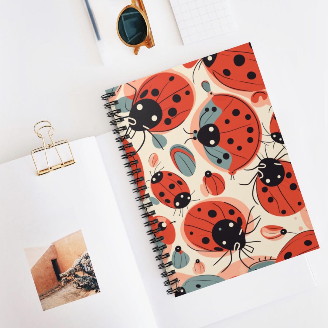 Ladybug Notebook Chubby Ladybug Cuties Spiral Notebook, Ruled Journal, Artistic ...