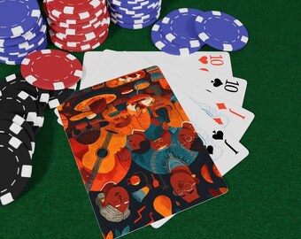 Kulturelle Festszene Poker Spielkarten, Familienspiele Nacht, Spaß für Urlaub, Geschenk für Gamer, Einzigartige Wohnkultur, Kartenspiel Nacht Must Have