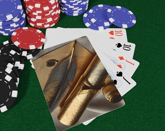 Foil Diploma Flatlay Poker Playing Cards Set, Stylish Card Game, Casino Themed Gifts, Game Night Essentials, Unique Collectibles