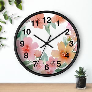 Nature Life Pattern Wall Clock | Botanical Wildlife Design