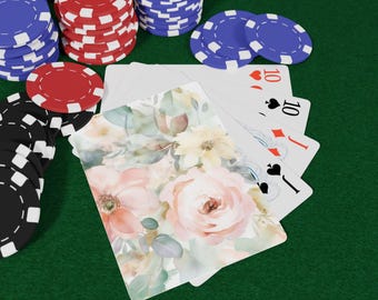 Dreamy Pastel Petals Playing Cards, Standard Playing Cards, Game Night Essential, Christmas Gift, Poker Night Card Deck, Unique Card Deck