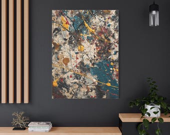 Abstract Storm Canvas Print, Abstract Wall Decor, Modern Home Artwork, Unique Gift for Art Lovers, Vibrant Colors Decoration