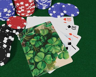 Vintage Shamrock Postcard Playing Cards Set - Vintage Design, Perfect for Game Nights, St. Patrick's Day Gifts, Card Games, Collectibles