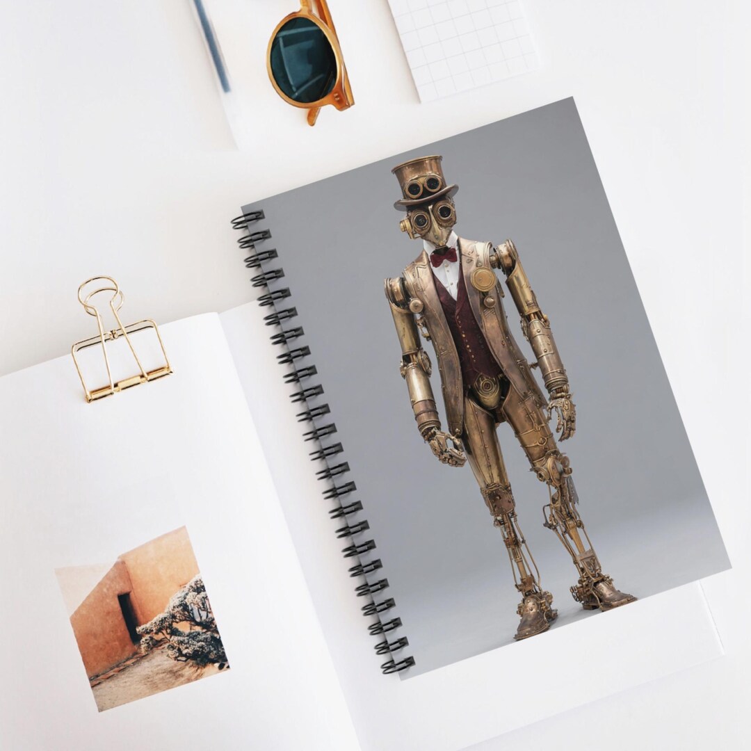 Brass Butler Android Spiral Notebook | Ruled Line Journal, Artistic ...