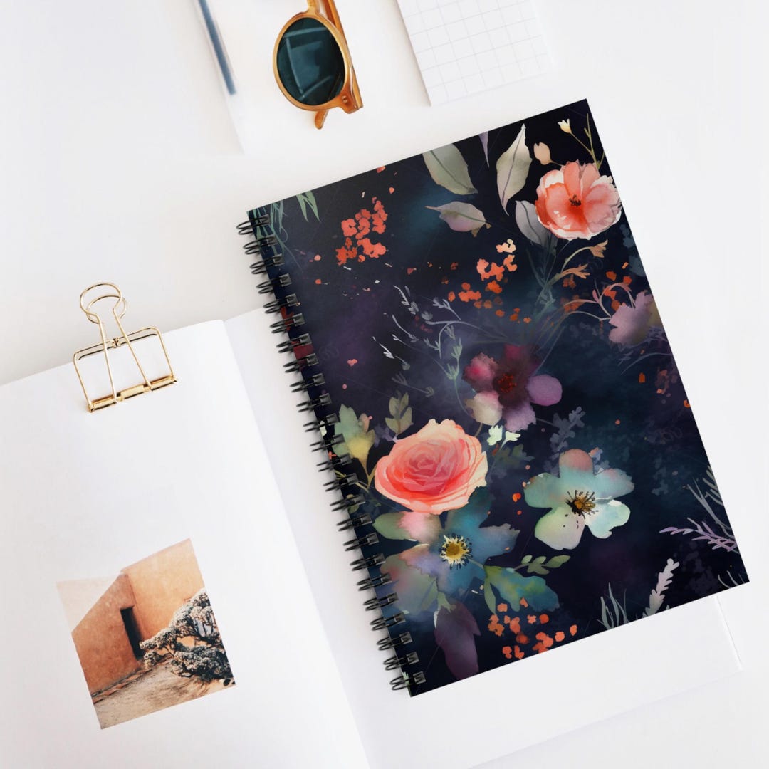Ethereal Night Garden Notebook | Spiral Ruled Journal, Artistic ...