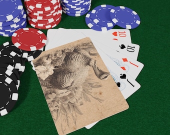 Conjunto de cartas de pôquer vintage com estampa de cartão postal da Turquia, baralho elegante para noite de jogos, presente exclusivo para amantes de pôquer, itens essenciais para festas de fim de ano