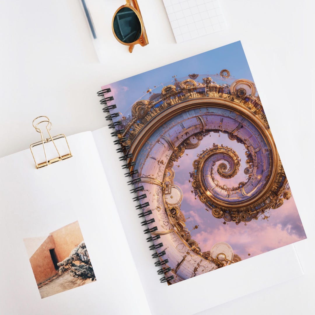 Antique Clock Spiral Spiral Notebook | Ruled Spiral Journal, Artistic ...