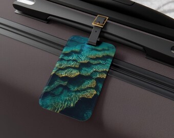 Etiqueta de equipaje Ripple Splash Harmony, regalo ideal para viajeros, etiqueta de equipaje única, accesorio para aeropuerto, artículos esenciales para vacaciones, idea de regalo de Navidad