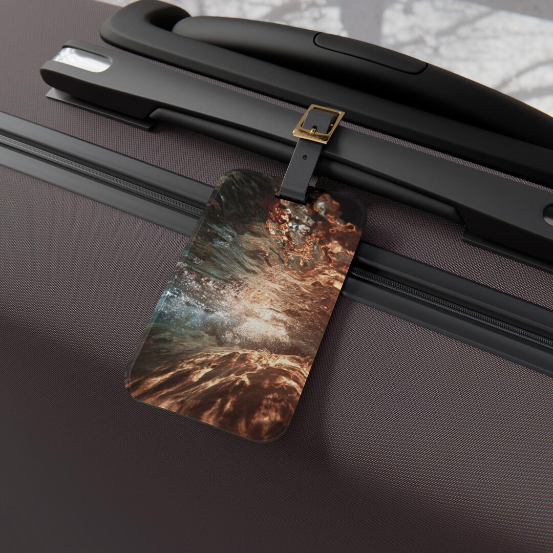 Waterfall Tag Pull Waterfall Whisper Lines Luggage Tag, Ideal Gift for Travelers, Unique ...