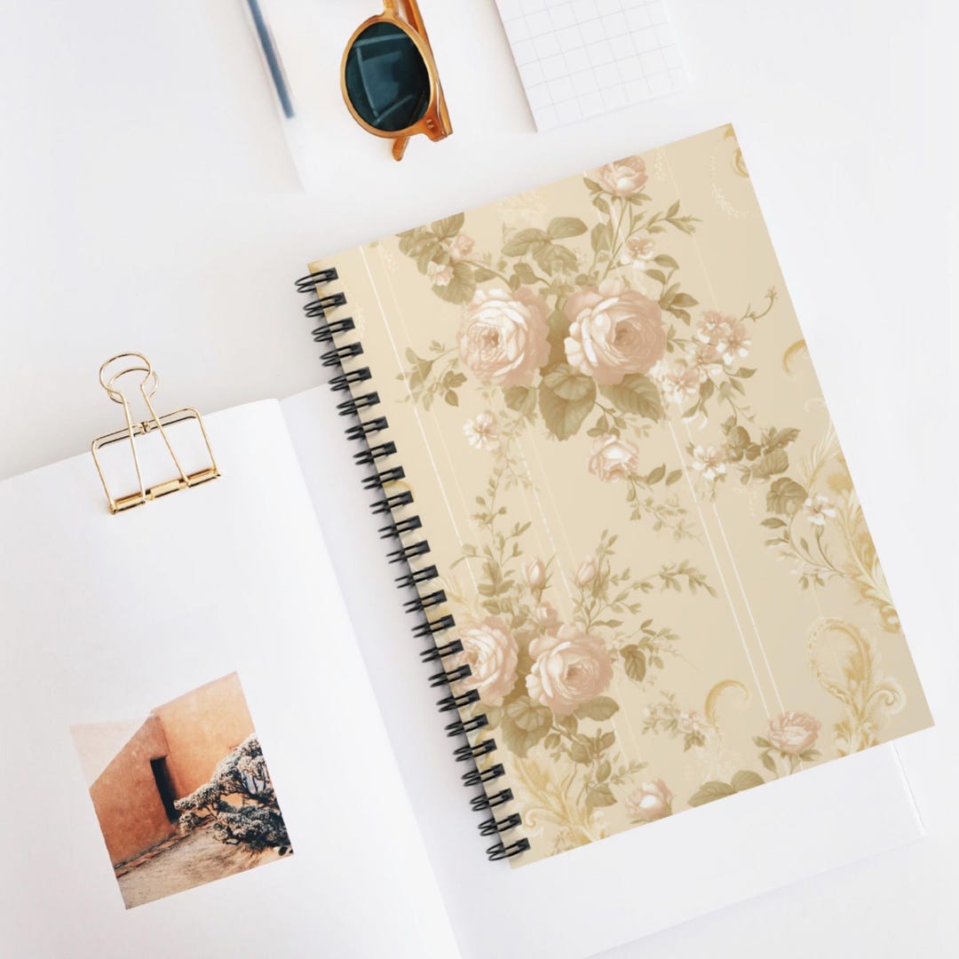 Edwardian Garland Bloom Spiral Notebook | Ruled Journal, Artistic ...