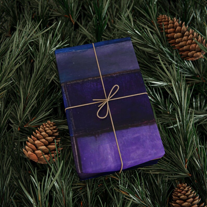 Purple Midnight Wrapping Paper - Modern Gift Wrap for Birthdays, Weddings, Holidays, Artistic Presentations, Unique Decor Wrapping Paper image 4